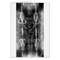 Shroud of Turin, Frontal View Negative Greeting Cards