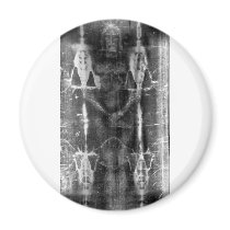 Shroud of Turin, Frontal View Negative Refrigerator Magnets