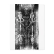 Shroud of Turin, Frontal View Negative Post Card