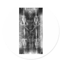 Shroud of Turin, Frontal View Negative Stickers