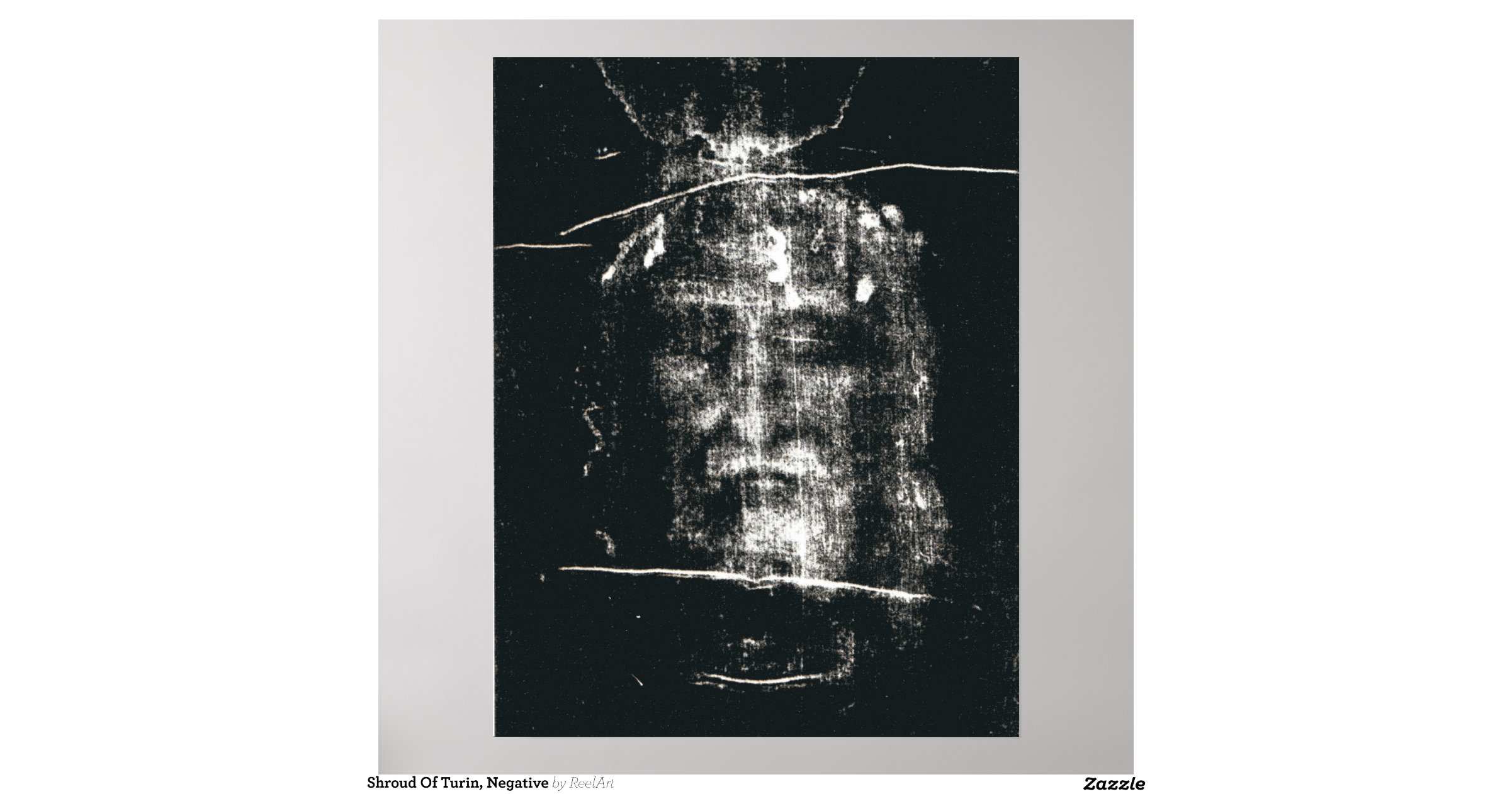 the shroud of turin which shows the negative image