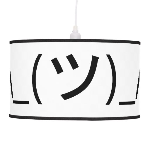Shrug Emoticon Japanese Kaomoji Lamp Zazzle
