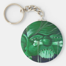 "Shrunken Zombie Head" Key Chain
