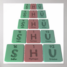 Shu as Sulfur Hydrogen Uranium Posters