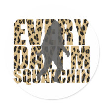 Shufflin Sasquatch Round Sticker