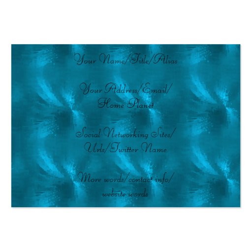 Shuksan Reflections Business Card Templates (back side)
