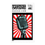 Shure 55S Vintage Microphone Postage Stamps