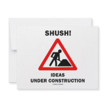 Shush! Ideas Under Construction Personalized Announcements