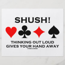 Shush! Thinking Out Loud Gives Your Hand Away Flyers