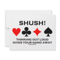 Shush! Thinking Out Loud Gives Your Hand Away invitations by wordsunwords Shush! Thinking Out Loud Gives Your Hand Away invitations
