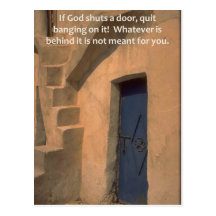 Shut Doors Postcard