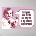Shut Gitmo - Angry Girl Freaks Out posters