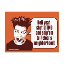 Shut Gitmo - Indignant Woman postcards by prosecute_me Shut Gitmo - Indignant Woman postcards