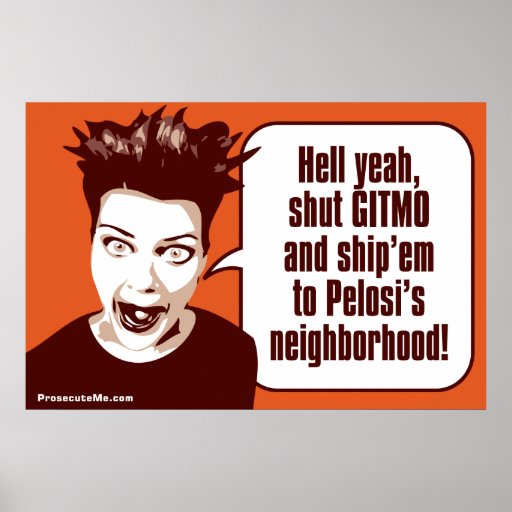 Shut Gitmo - Indignant Woman Poster