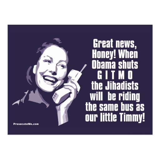 Shut Gitmo - Woman on the phone Post Card