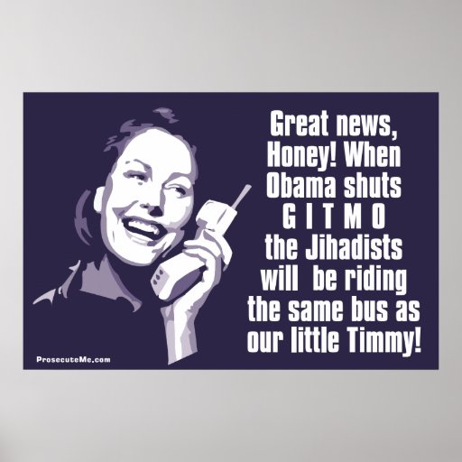 Shut Gitmo - Woman on the phone Poster