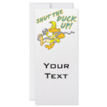 shut the duck up duct tape duck toon rack cards