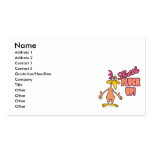 shut the PLUCK up funny chicken toon Business Card Template