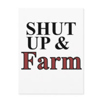 shut up and farm postcards by Farm_ville shut up and farm postcards