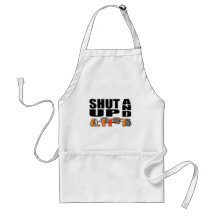 SHUT UP AND LIFT (Bar-Bell) Aprons