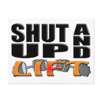 SHUT UP AND LIFT (Bar-Bell) Post Cards