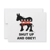 Shut up and obey invitations by obamanation Shut up and obey invitations
