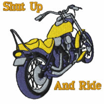 Shut Up And Ride Biker Embroidered Shirt embroidered shirts