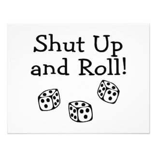 Shut Up And Roll Dice Personalized Announcements
