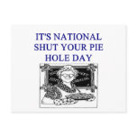 shut up joke post card