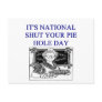 shut up joke post card
