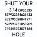 Shut Your PI Hole - Math Geek Shut Your PI Hole - Math Geek