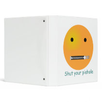 Shut Your Piehole Smiley Vinyl Binders