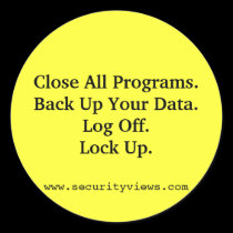 Shutdown Security Sticker