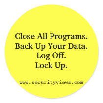 Shutdown Security Sticker by sw4spi Shutdown Security Sticker