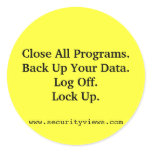 Shutdown Security Sticker