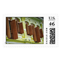 Shutters wide open postage