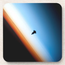 Shuttle Silhouette Drink Coasters