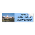 Shuttle takeoff, I'm in a hurry...and I'm weari... bumper stickers by emcubed48 Shuttle takeoff, I'm in a hurry...and I'm weari... bumper stickers