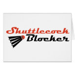 Shuttlecock Blocker Badminton Humor Card