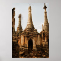 Shwe Inn Thein Stupas Print