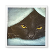 Shy Black Kitty - Magnet