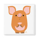 Shy Cartoon Pig custom magnet