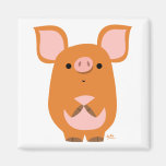 Shy Cartoon Pig custom magnet
