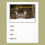 Shy deer - party invitation invitations