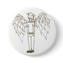 Shy Emo Angel buttons by rocker_de_2011 Shy Emo Angel buttons