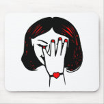 Shy Girl Mouse Pads