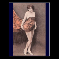 shy girl postcards