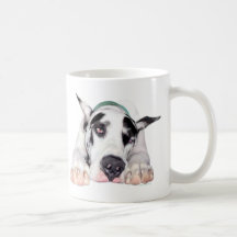 Shy Harlequin Great Dane Mugs