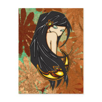 Shy Moonlight Maiden Postcard