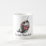 Shy Narwhal with Donut Mug